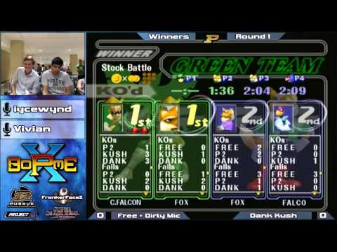 BoPME X Melee - Free + Dirty Mic (Green) vs. Dank Kush (Blue) Winners R1