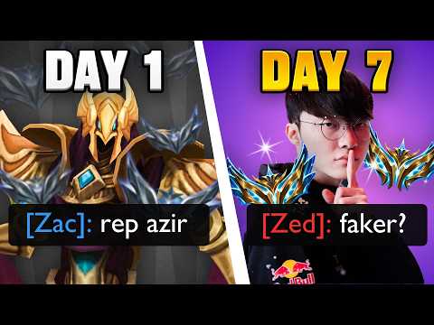 I Played Azir for 7 Days to PROVE He's Actually EASY!!