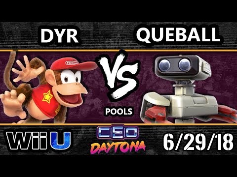 CEO 2018 Smash 4 - dyr (Diddy Kong, Cloud) Vs. KNK | Queball (ROB) Wii U - Pools