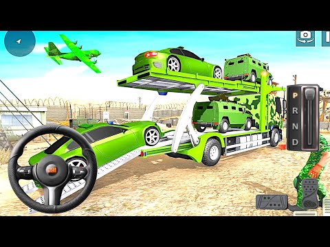 Army Vehicle Transporter Truck Simulator Army Game - US Army Vehicle Cargo - Android Gameplay