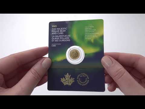 1/10 oz. 99.99% Pure Gold Coin: The Majestic Polar Bear and Cubs – Mintage: 5,000 (2023)