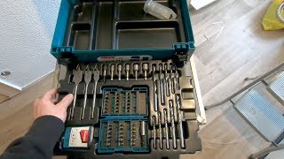 Makita Bohrer und Bit Set Zubehörkoffer B-43044 - Unboxing