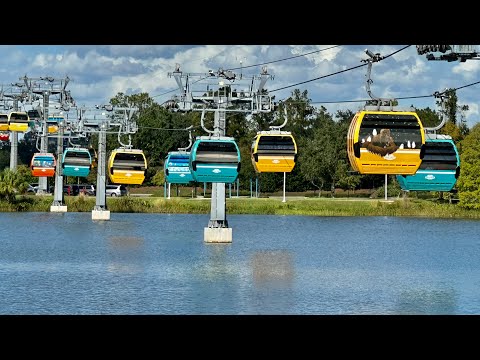 Disney Skyliner 4K Ride to Pop Century/Art of Animation & Hollywood Studios | Walt Disney World