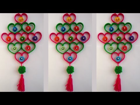 DIY: Plastic Bottle Wall Hanging!!! How to Make Beautiful Wall Hanging With Plastic Bottle & Woolen