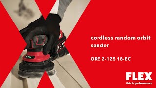 FLEX ORE 2-125 18-EC/2.5 Set, Aku excentrická bruska s regulací otáček bezuhlíková 18 V + Akce brusivo 100ks
