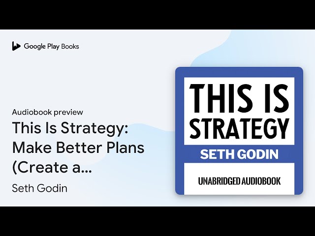 Vídeo relacionado con This Is Strategy: Make Better Plans (Create a Strategy to Elevate Your Career, Community & Life)