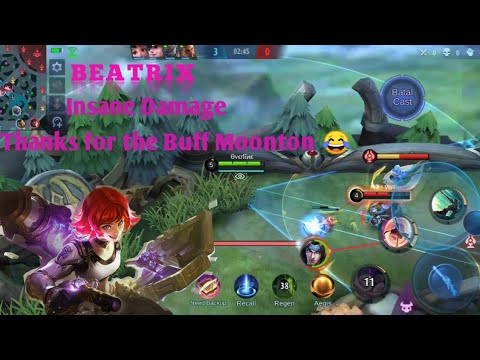 Mobile Legend Bang-Bang : Beatrix Insane  Damage After Buff by Moonton
