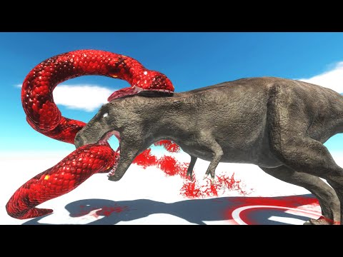 T-REX Vs EVERY ANIMAL IN 4 - Animal Revolt Battle Simulator
