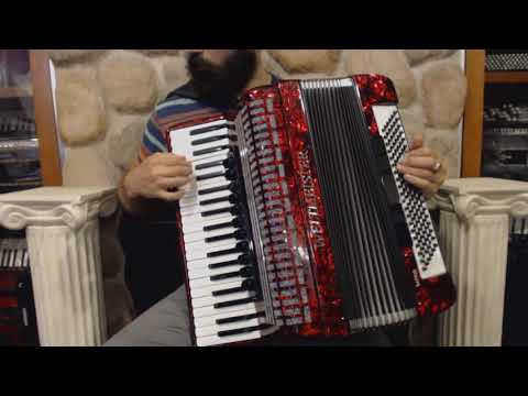 WELTSAPIVH120RD - Red Weltmeister Saphir Piano Accordion LMMH 41 120 $2999