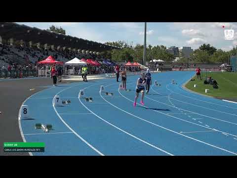 Girls U13 200m Hurdles Timed Final 1: 2022/23 State Track and Field Championships
