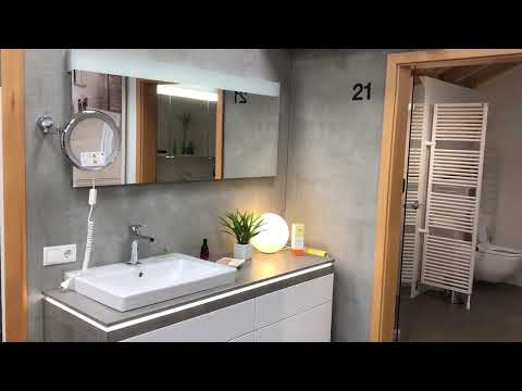 Badwände in Beton-Optik