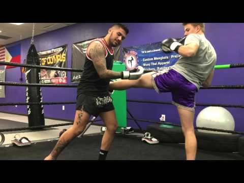 East Side Muay Thai - Catch and Sweep Left Switch Kick