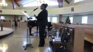 preview picture of video 'LaKeisha Smith sings THIS BATTLE IS NOT YOURS at Elsie Barnes' 9 December 2014 Funeral'