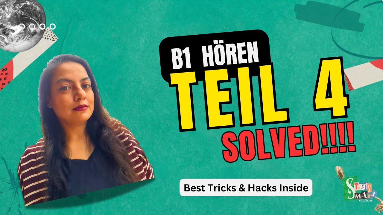 German Exam Prep: How to Solve Teil 4 B1 Hören | Tricks, Hacks & Audio