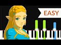 Title Theme - Zelda: Breath of the Wild (EASY Piano Tutorial)