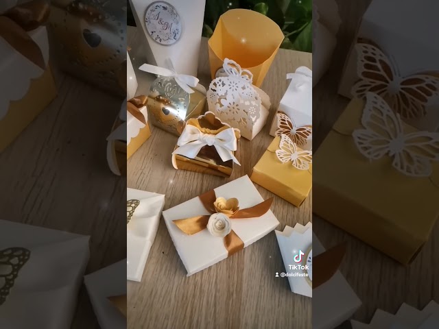 Vídeo relacionado con 50pcs Bolsa de Regalo de Boda 8x4x10cm Caja Pequeña de Dulces Caramelos Galletas Chocolates Detalles Chuches Bolsita para Boda Cumpleaños Bautizo Comunión Baby Shower