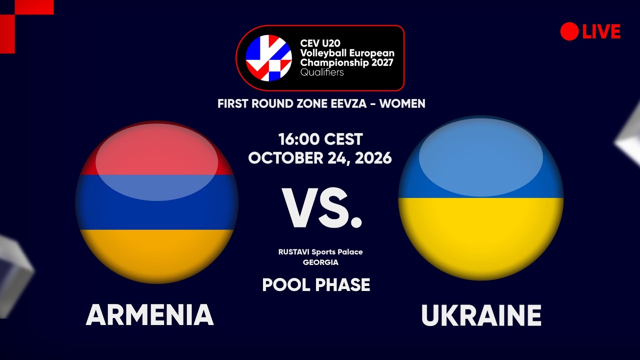 LIVE | ARMENIA vs. UKRAINE | CEV U20 EuroVolley 2027 Women Qualifiers | EEVZA | POOL PHASE