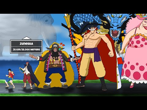 One Piece Characters Actual Size Comparison Animated