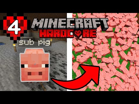 I Made An Army Of Sub Pigs... | Hardcore Minecraft