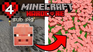 I Made An Army Of Sub Pigs... | Hardcore Minecraft