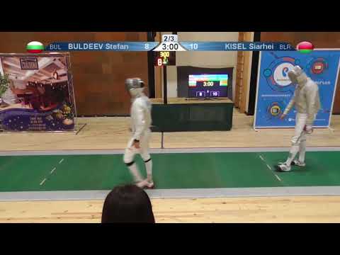 FE 2018 T32 09 M S Individual Yerevan ARM U23 European Championships GREEN KISEL BLR vs BULDEEV BUL