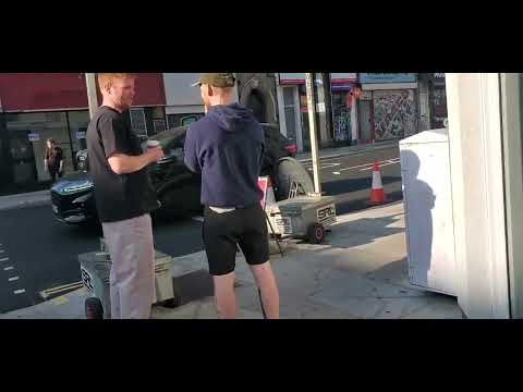 Street pavement construction in Hackney London - August 2025