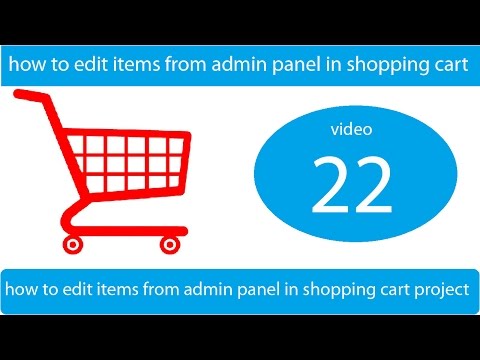 how to edit items from admin panel in shopping cart project