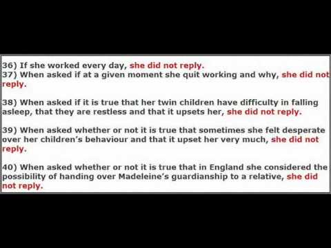 MCMINUTE: Why didn't Kate McCann answer these 48 QUESTIONS?