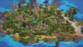 Deserted Isle - AoE2 Custom Map Design | Peaceful Ambient Scene