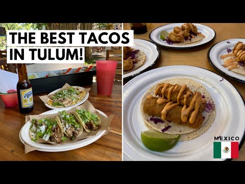 INSANE STREET FOOD IN TULUM || Best Tacos In Tulum, Mexico!!!