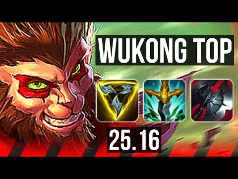 WUKONG vs SHEN (TOP) | 8k comeback, 10/2/3, Godlike | KR Master | 25.16