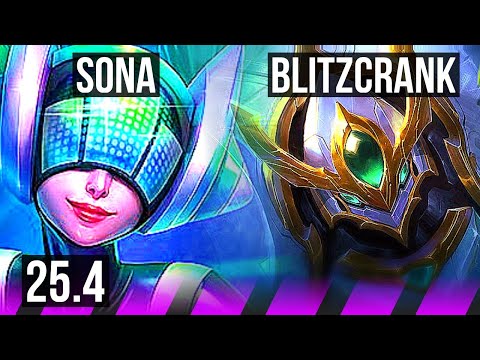 SONA & Miss Fortune vs BLITZCRANK & Jinx (SUP) | 900+ games, 4/4/24 | KR Master | 25.4