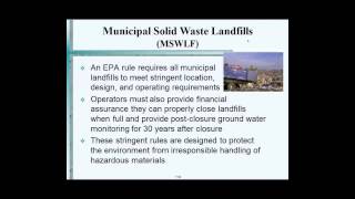 Municipal Solid Waste Landfills