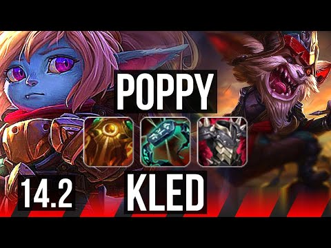 POPPY vs KLED (TOP) | Rank 7 Poppy, 6 solo kills | JP Grandmaster | 14.2
