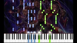 AVENGERS: ENDGAME Soundtrack: &quot;The Real Hero&quot; by Alan Silvestri piano tutorial on Synthesia