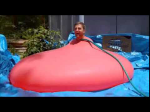 6ft Man in 6ft Giant Water Balloon 4K The Slow Mo Guys‬‏