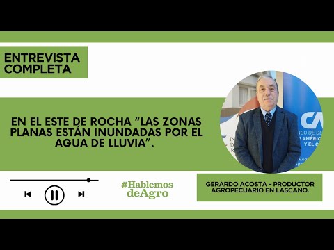 En el este de Rocha “las zonas planas están inundadas por el agua de lluvia”. 