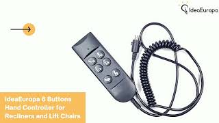 6 Button Remote for Recliners 5 Pin Lift Chair Handset Controller Hand Control for Power Furniture