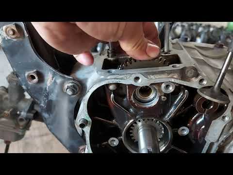 Because the Titan 2000's camshaft gear is split in two, see the tip.