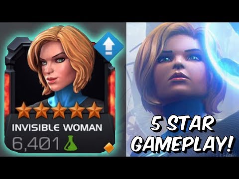 5 Star Invisible Woman Rank Up & Gameplay! - ENDGAME TANK! - Marvel Contest of Champions
