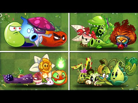 Team Nightcap Vs Jackolantern Vs Parsnip Vs Tiger Grass - Who Will Win？- PvZ 2 Team Plant