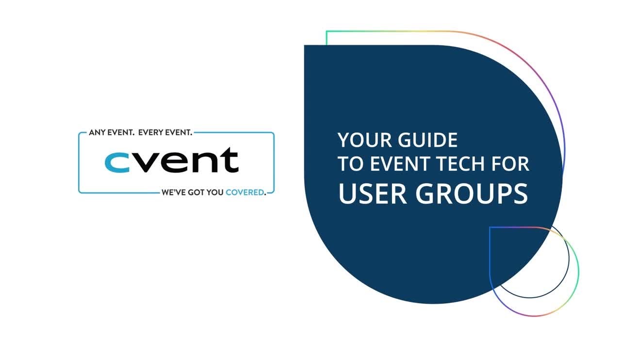 Cvent event tech for user groups