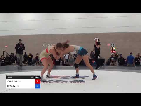 76 Kg Rr Rnd 2 - Yelena Makoyed, Ca Vs Kylie Welker, Wi