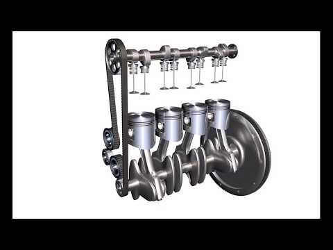 3D engine video - 4 cylinder OHC