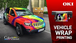 Showcasing Vehicle Wrap Printing on OKI's ColorPainter M-64s