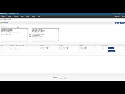 Opencart - Simple Featured Products - no more autocomplete