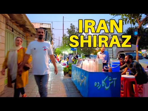 Iran - People's Daily Life - Shiraz Street Walking Tour 2022 - Iran Travel vlog walk ایران ، شیراز