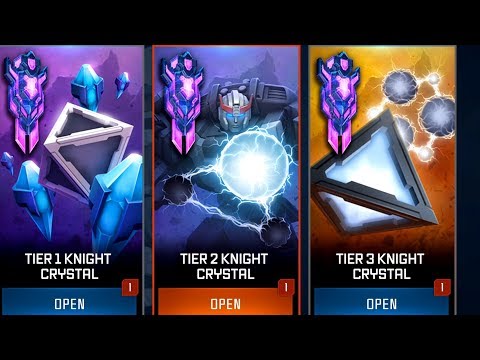 OMG WE GOT ANOTHER 4 STAR! TIER 3 KNIGHT CRYSTAL OPENING! TRANSFORMERS : Forged To Fight