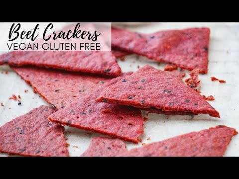 Beet Crackers / Chips (Gluten Free Vegan) Recipe - Healthy Veggie Crackers