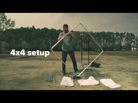 Glide Gear BFS 100- 3 in 1 Collapsible Silk Scrim Diffuser 4x4 / 6x6 / 8x8